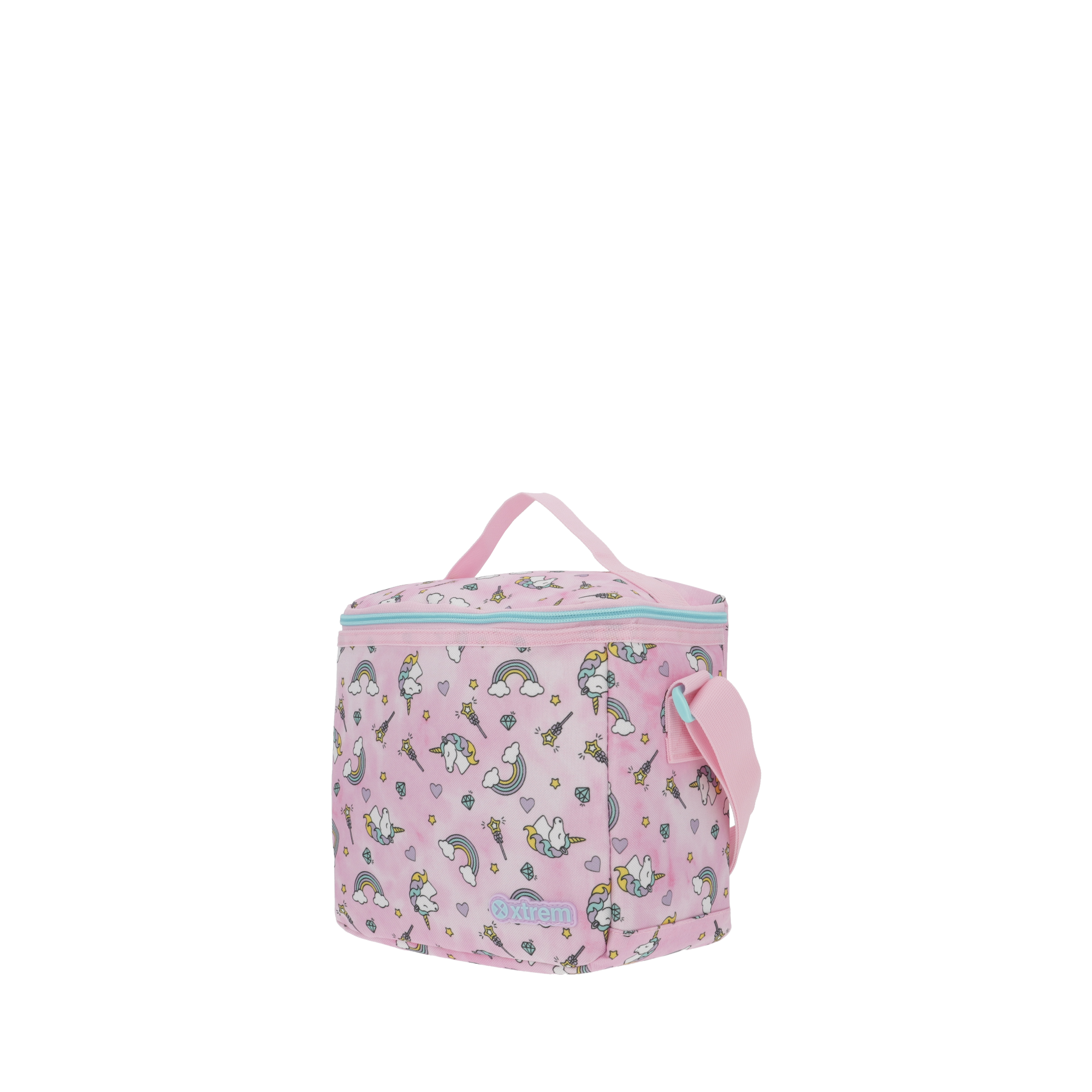 saxoline Set mochila con ruedas + lonchera + estuche New Run Pack Unicorn rosado Outlet online