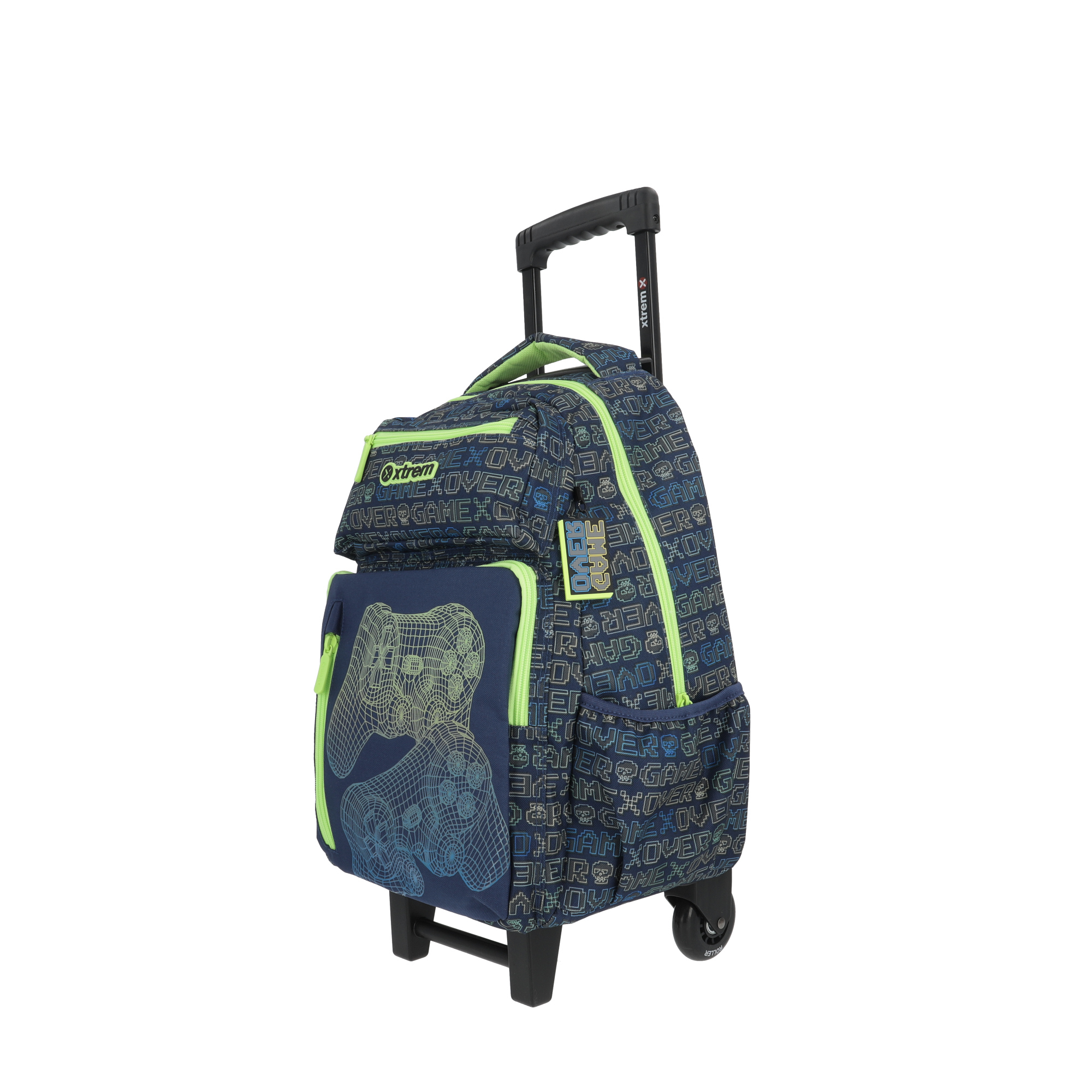 saxoline Set mochila con ruedas + lonchera + estuche New Run Pack Gamer verde Rebajas