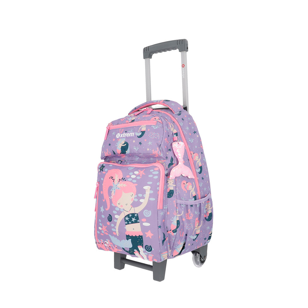 saxoline Set mochila con ruedas + lonchera + estuche New Run Pack Mermaid lila Ofertas