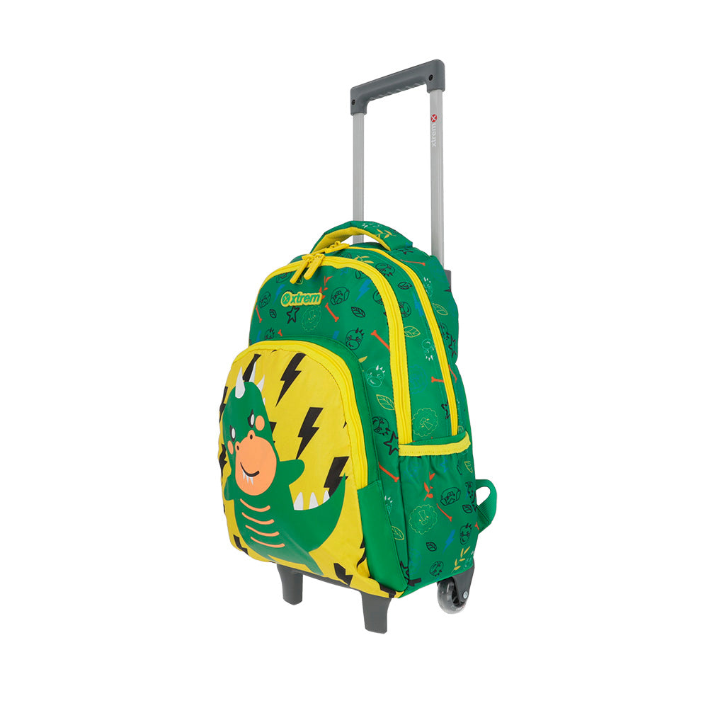 saxoline Mochila con ruedas para niños Lincoln Dino verde En oferta