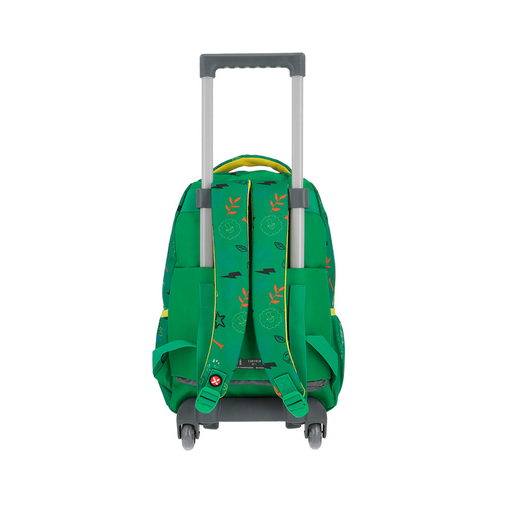 saxoline Mochila con ruedas para niños Lincoln Dino verde En oferta