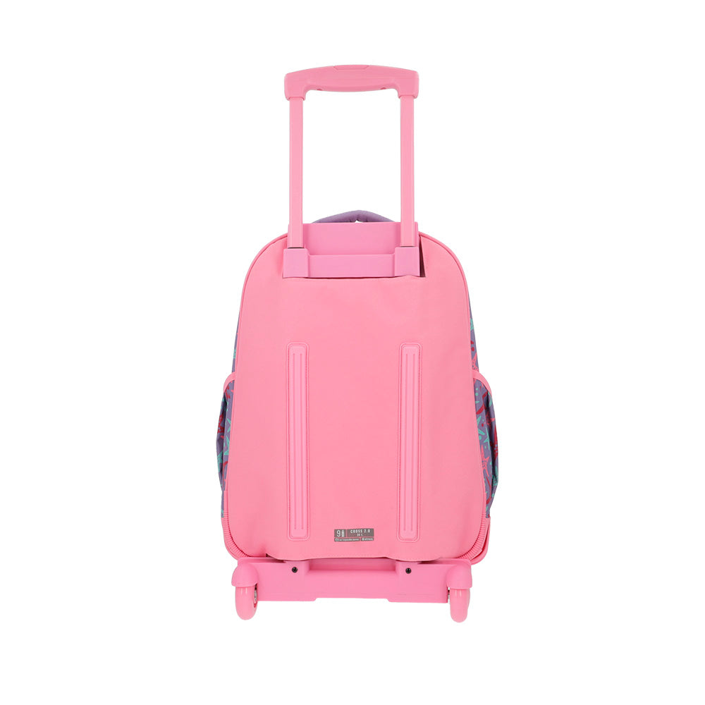 saxoline Mochila con ruedas Cross 2.0 Cats rosada Gran oferta