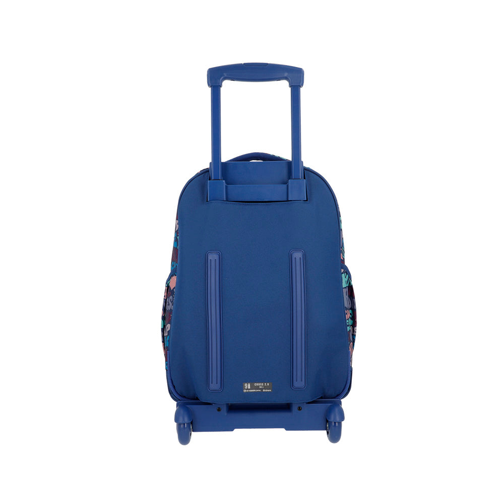 saxoline Mochila con ruedas Cross 2.0 Hearts azul Ventas relámpago