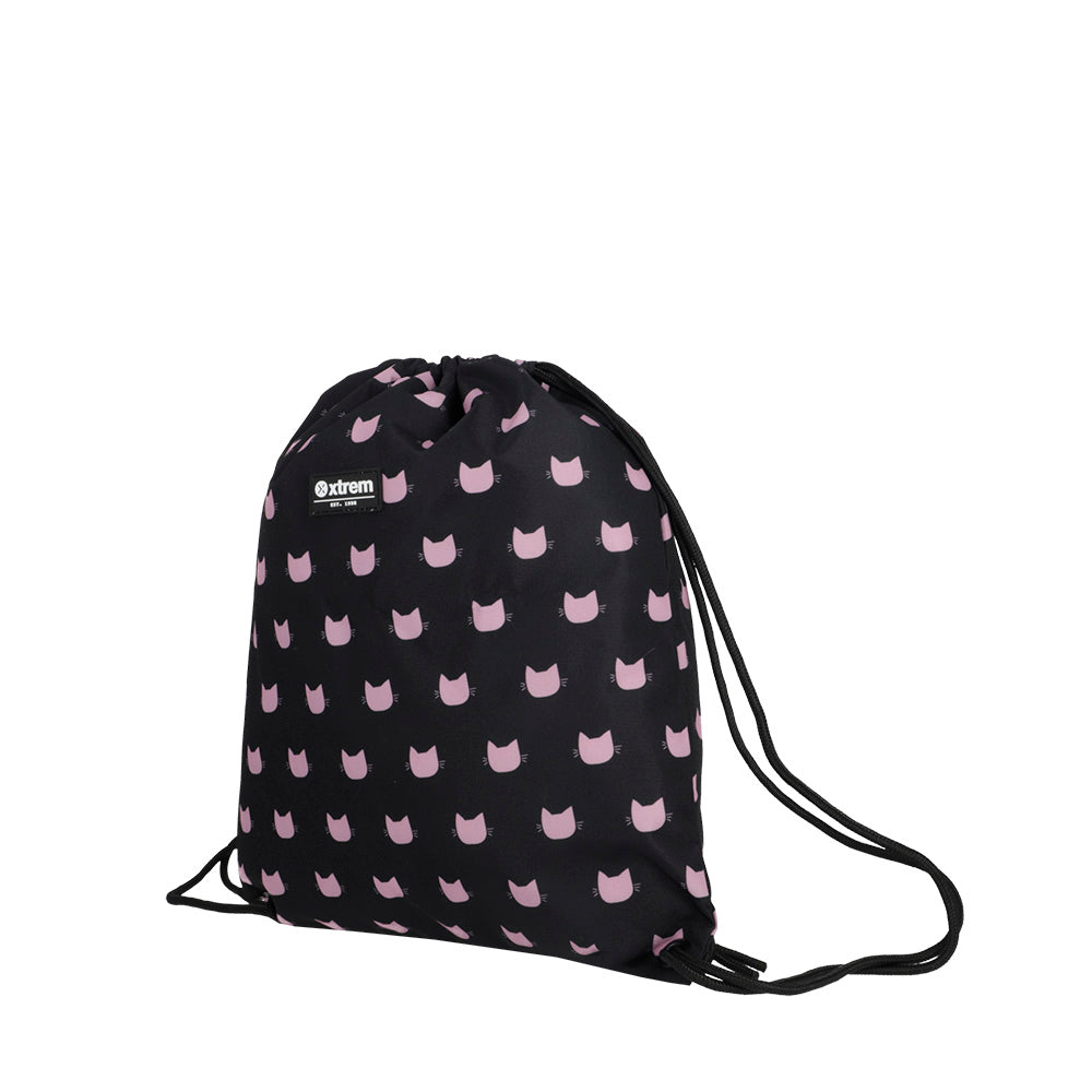 saxoline Set mochila + bolsa + lonchera + estuche Multipack negro gato Envío gratis