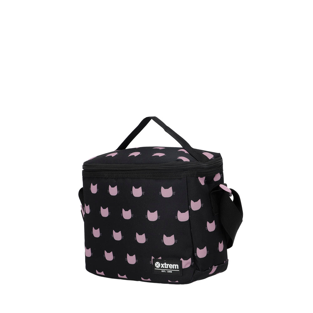 saxoline Set mochila + bolsa + lonchera + estuche Multipack negro gato Envío gratis