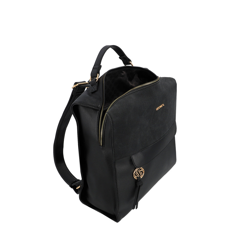 saxoline Mochila grande Laurens negra Precios de Black Friday