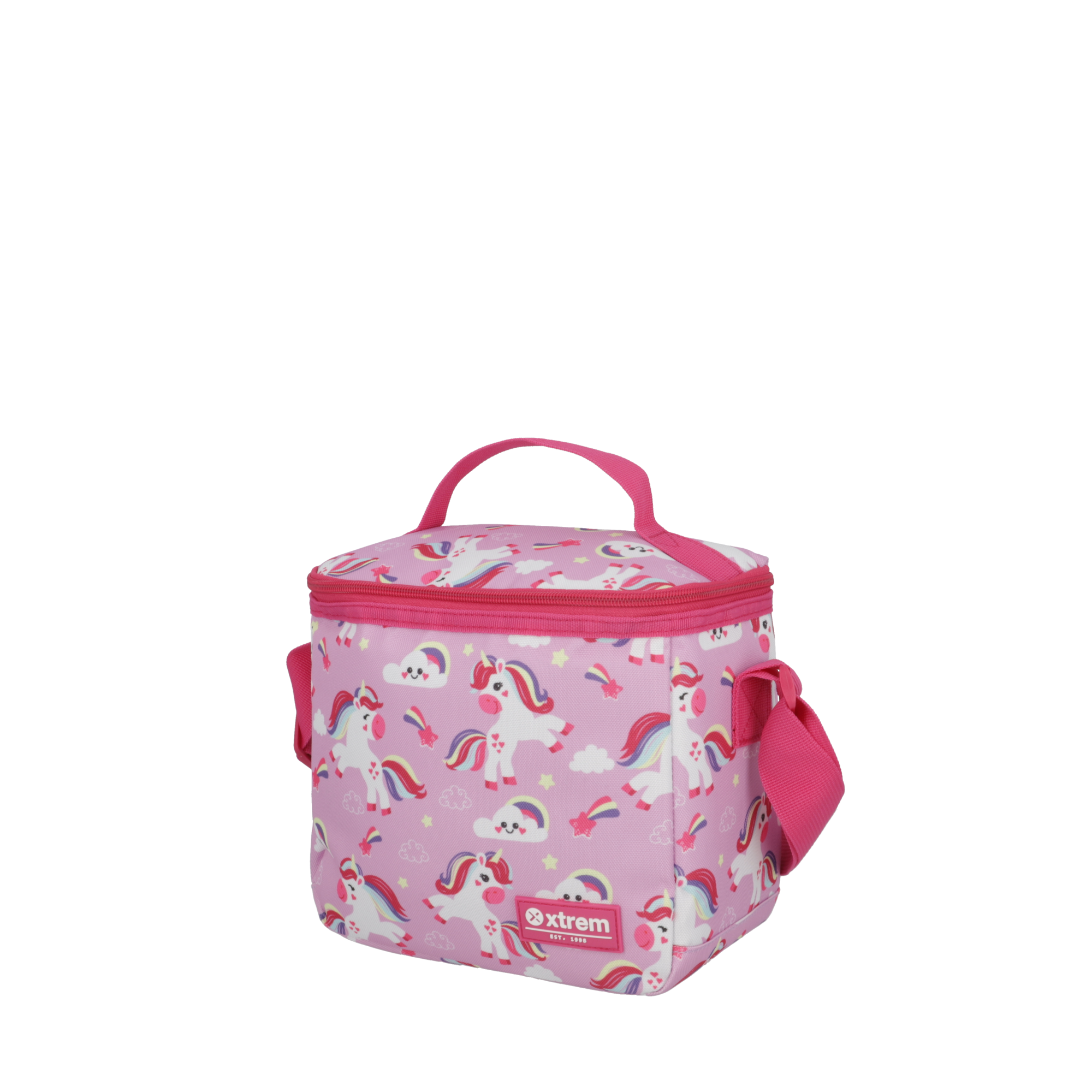 saxoline Set mochila + lonchera + estuche Triple Pack morado unicornios Envío gratis