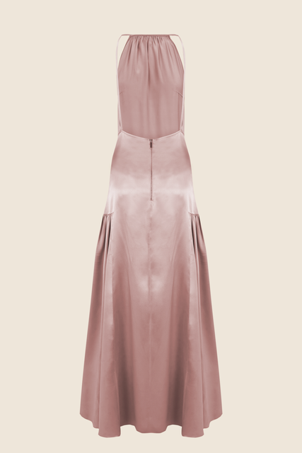 teresa helbig VESTIDO SEDA HALTER ROSA COMPRAR AHORA