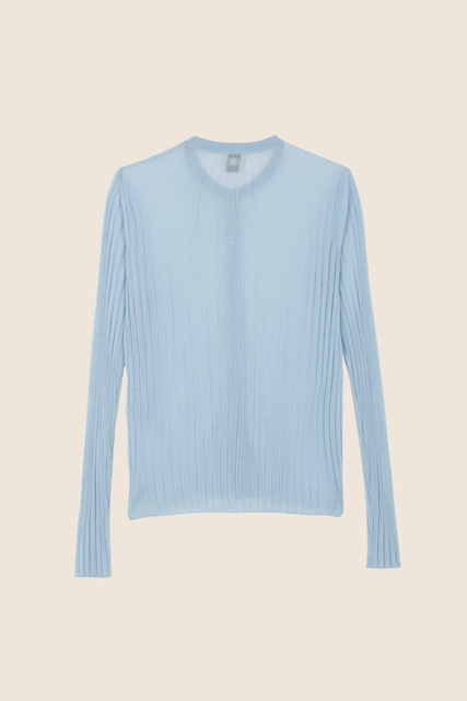 teresa helbig CÁRDIGAN PUNTO LIGHT BLUE Tienda de fábrica