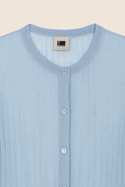 teresa helbig CÁRDIGAN PUNTO LIGHT BLUE Tienda de fábrica