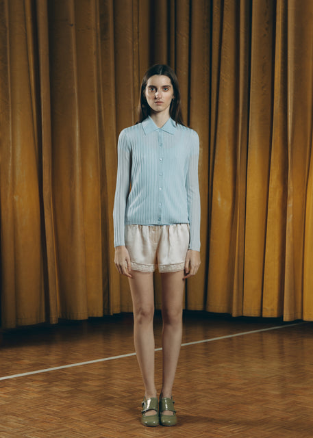 teresa helbig CÁRDIGAN PUNTO LIGHT BLUE Tienda de fábrica