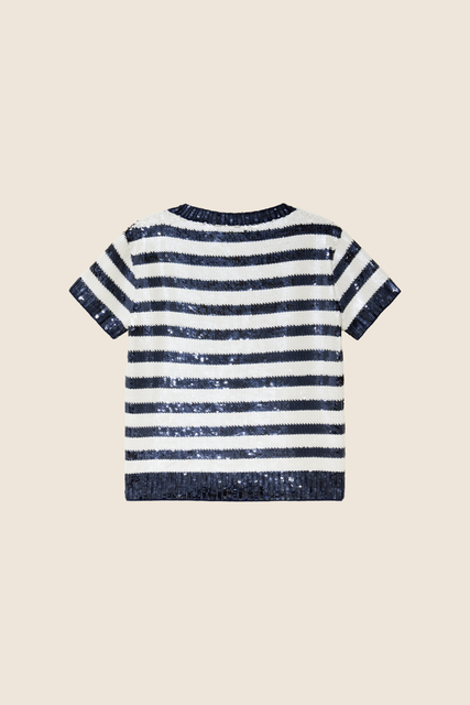 teresa helbig Camiseta lentejuelas bordadas Rebajas de fin de temporada