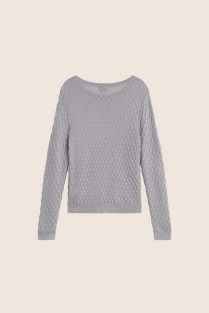 teresa helbig Jersey punto metálico plateado 2025