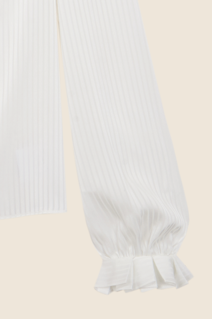 teresa helbig Camisa gasa con cuello plisado Outlet