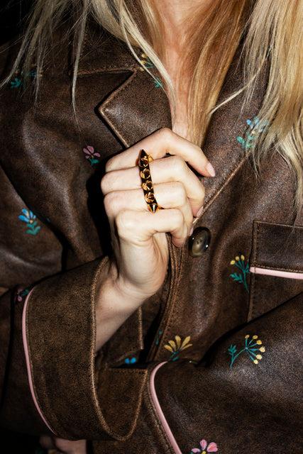 teresa helbig ANILLO TRIPLE TACHUELAS Oferta especial