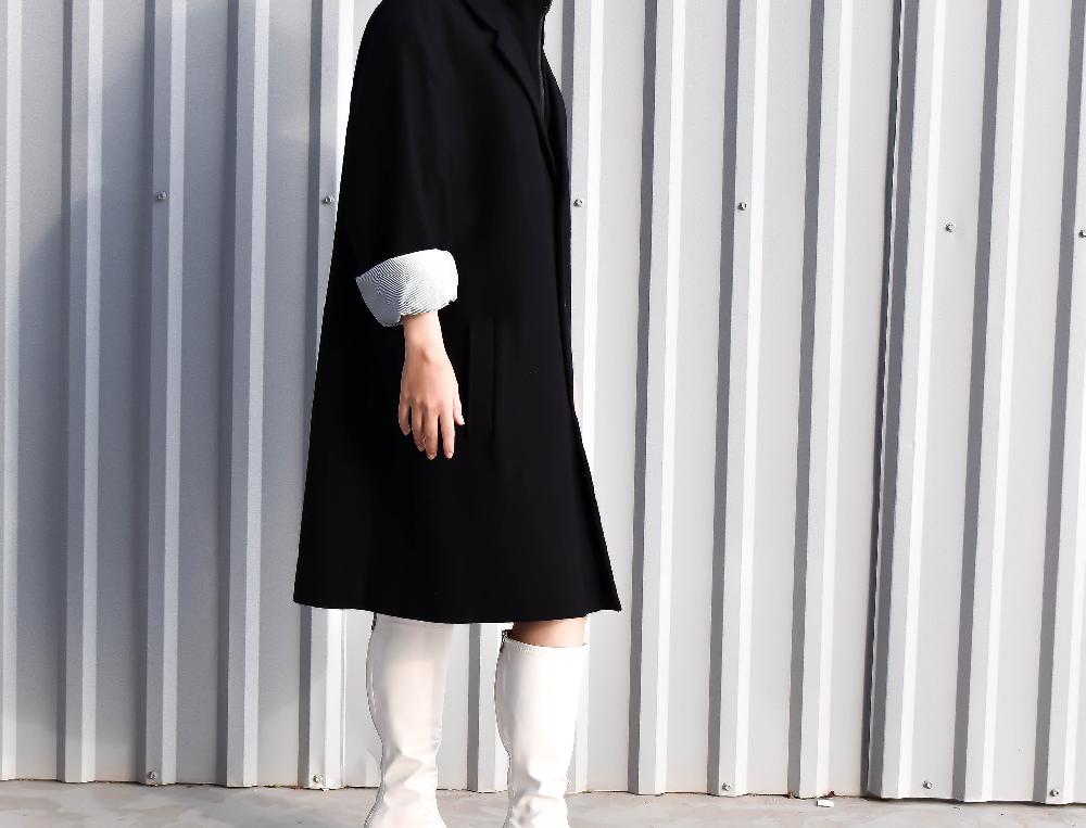 The New Black ABRIGO OVERSIZED BLACK Rebajas de fábrica