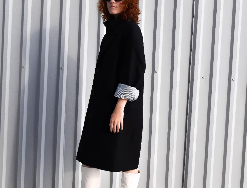 The New Black ABRIGO OVERSIZED BLACK Rebajas de fábrica