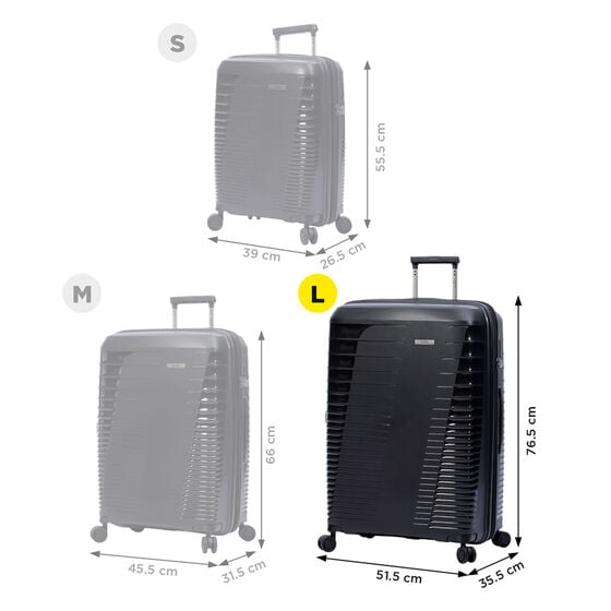 totto Maleta Traveler L - Negro ÚLTIMAS EDICIONES