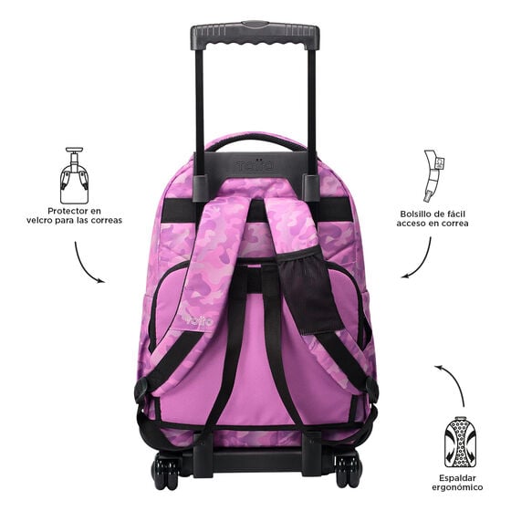 totto Mochila Renglones - Camuflaje rosa Outlet online