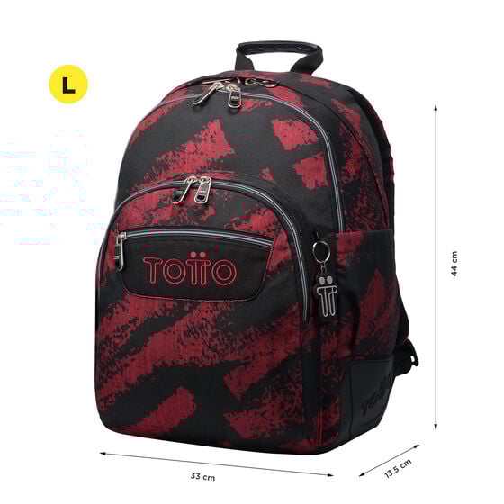 totto Mochila Crayoles - Tiza roja Grandes descuentos