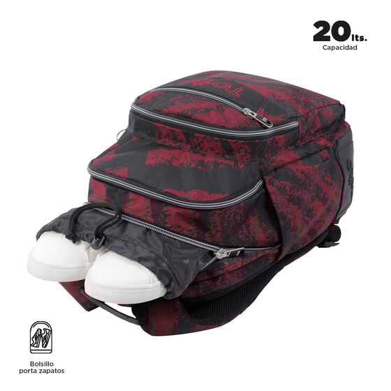 totto Mochila Crayoles - Tiza roja Grandes descuentos