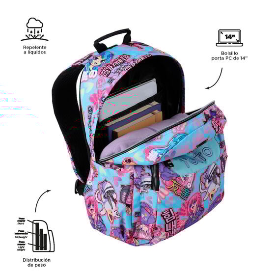 totto Mochila Acuareles - Anime Girls Precios de Black Friday