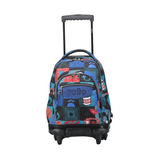 totto Mochila Renglones - Cyber Monstruos