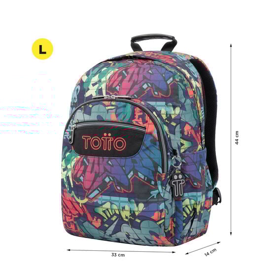 totto Mochila Acuareles - Graffiti Descuento por venta flash