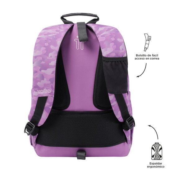 totto Mochila Acuareles - Camuflaje rosa Outlet online