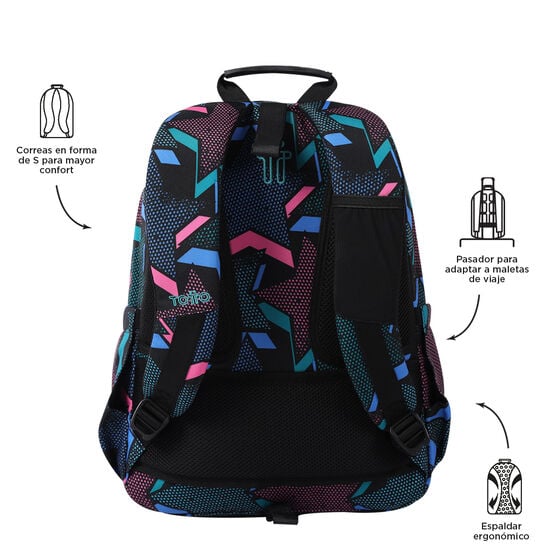 totto Mochila Acuareles - Lety Black Mejor oferta