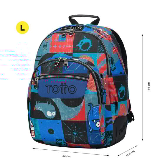 totto Mochila Crayoles - Cyber monstruos Gran oferta