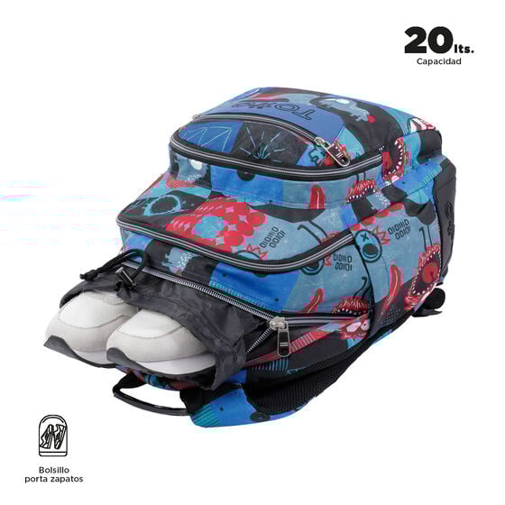 totto Mochila Crayoles - Cyber monstruos Gran oferta