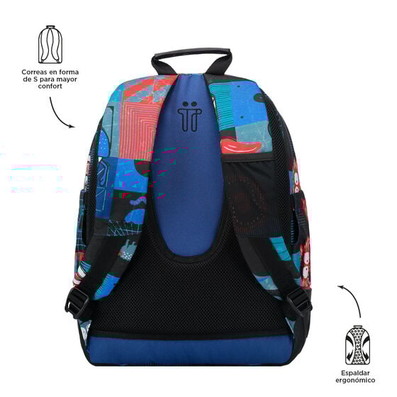 totto Mochila Crayoles - Cyber monstruos Gran oferta