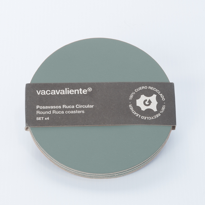 vacavaliente | Posavasos x4 Ruca Circular Eucalyptus Envío internacional gratuito