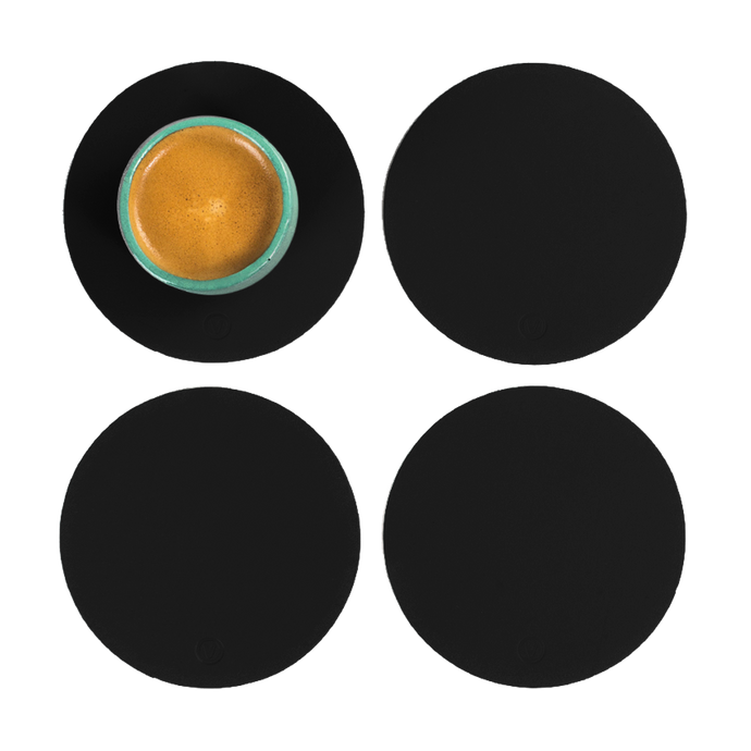 vacavaliente | Posavasos x4 Ruca Circular Black Tienda de fábrica