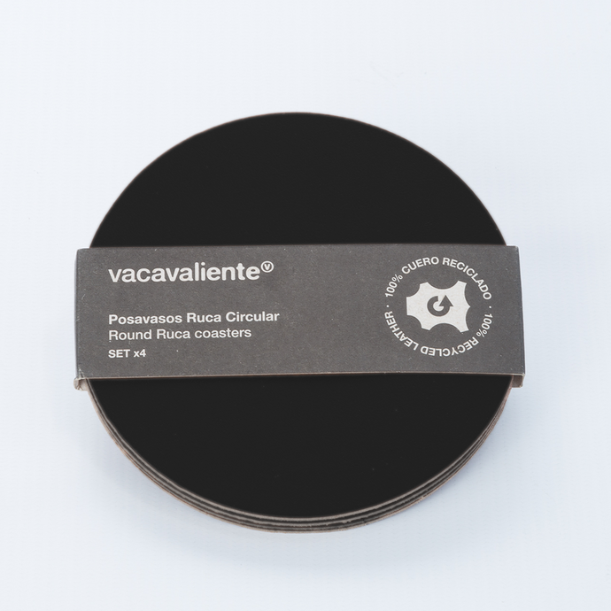 vacavaliente | Posavasos x4 Ruca Circular Black Tienda de fábrica