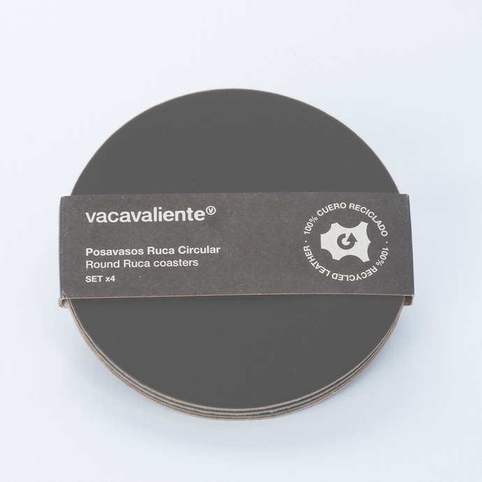 vacavaliente | Posavasos x4 Ruca Circular Grafite Ahorra y exporta