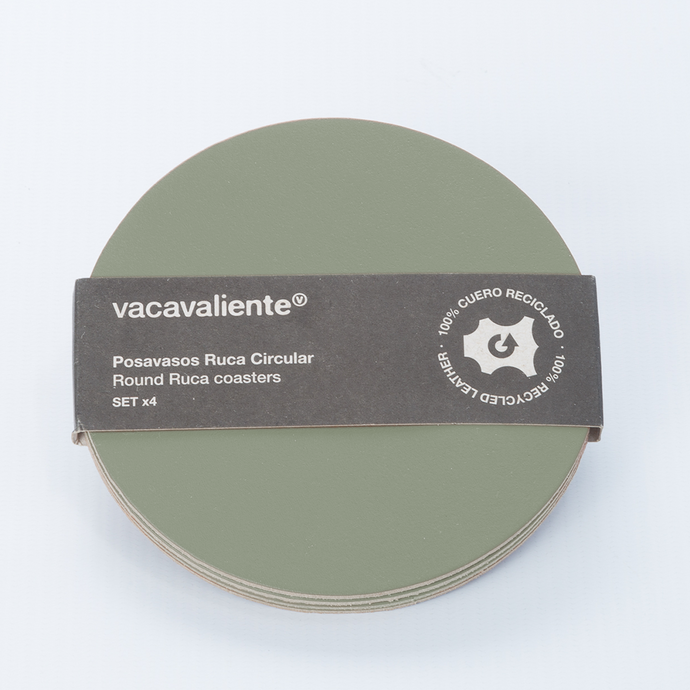 vacavaliente | Posavasos x4 Ruca Circular Sage Green Precios de Black Friday