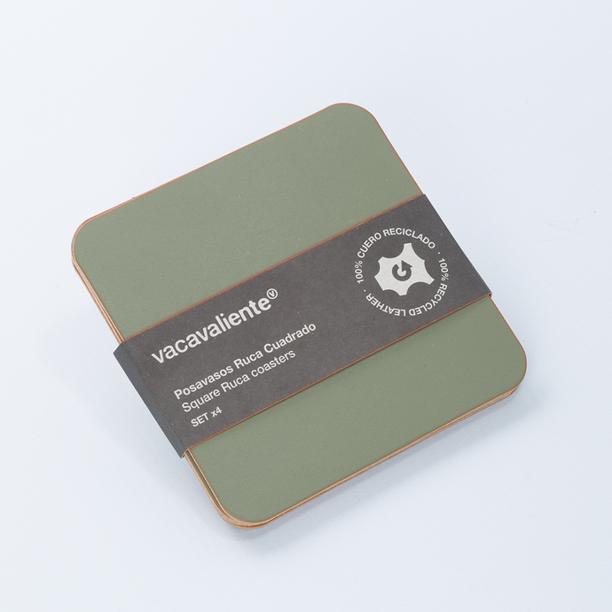 vacavaliente | Posavasos x4 Ruca Cuadrado Sage Green Oferta exclusiva