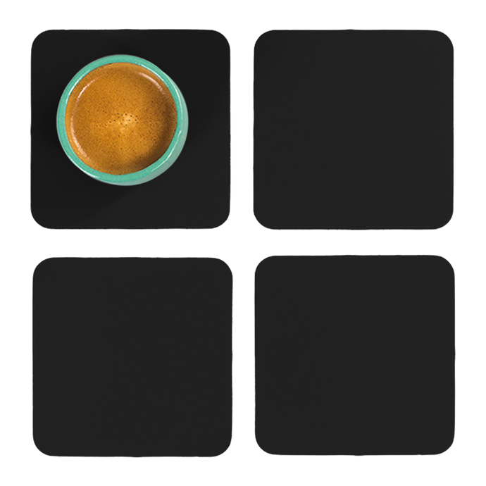 vacavaliente | Posavasos x4 Ruca Cuadrado Black Última moda