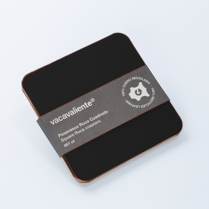 vacavaliente | Posavasos x4 Ruca Cuadrado Black Última moda