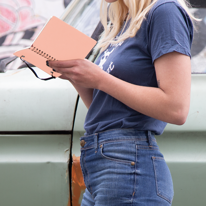 vacavaliente | Libreta Plein Air Rayado A6 Pink Sand Venta caliente