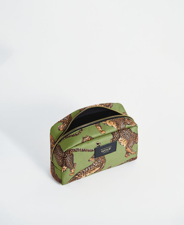 wouf Olive Leopard Toiletry Bag Descuentos del mes