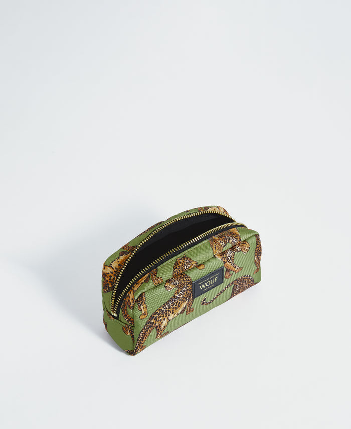 wouf Olive Leopard Makeup Bag En línea
