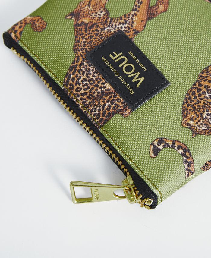 wouf Olive Leopard Small Pouch Tienda de fábrica