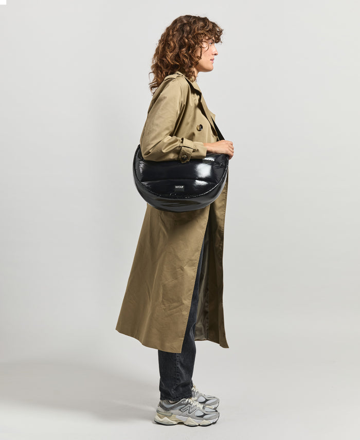 wouf Black Glossy Large Crossbody Bag Descuento