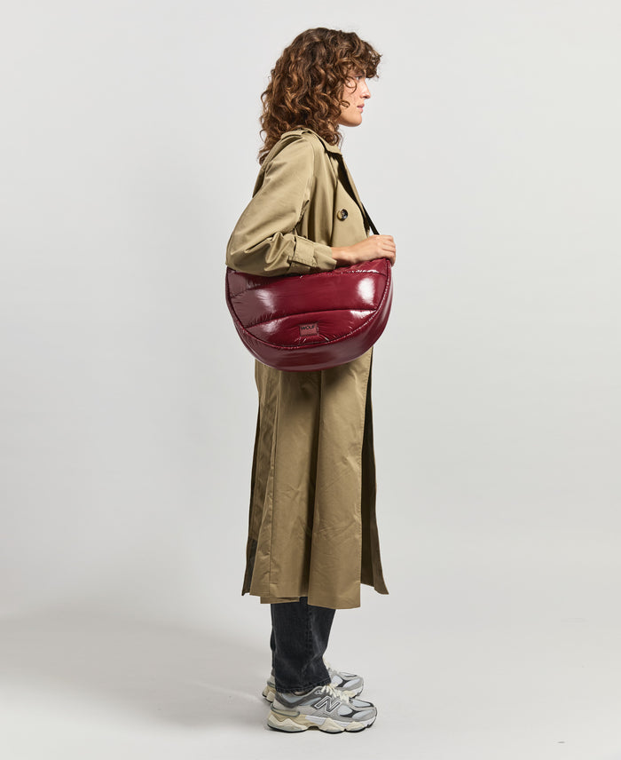 wouf Burgundy Glossy Large Crossbody Bag Tienda