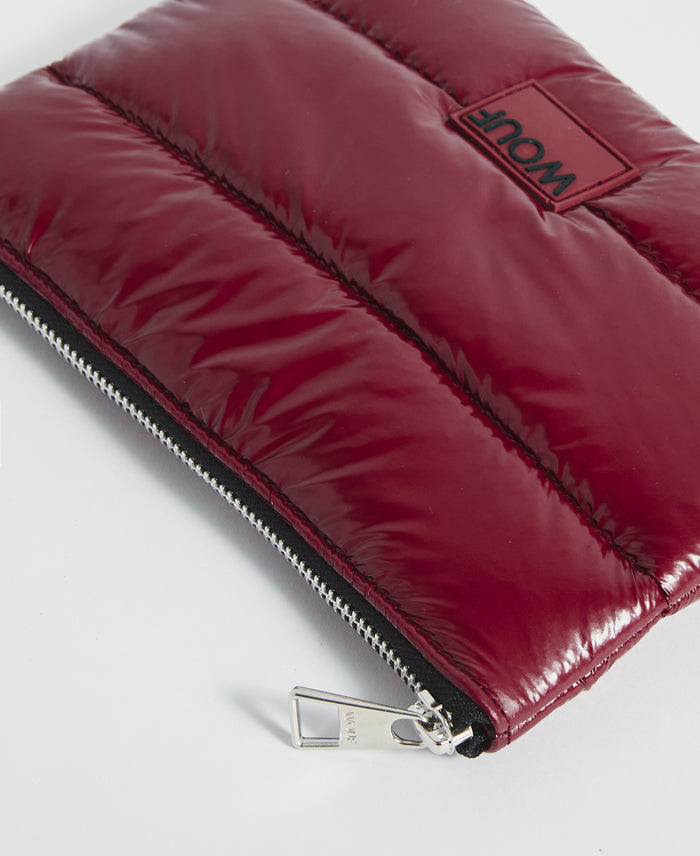 wouf Burgundy Glossy Pouch Última moda