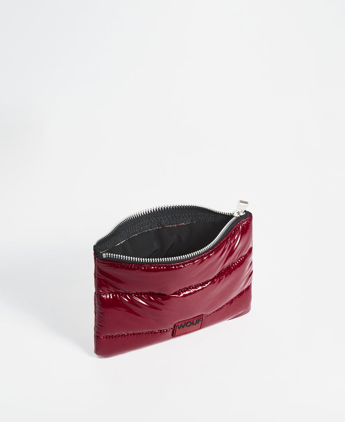 wouf Burgundy Glossy Pouch Última moda