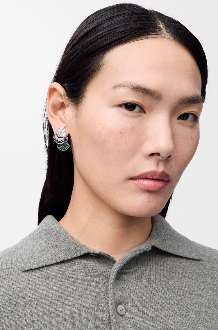 Loewe Feather earrings in sterling silver and crystals 1 Colours Últimos 3 días